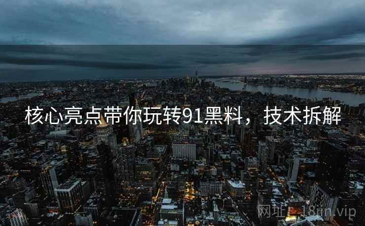 核心亮点带你玩转91黑料，技术拆解